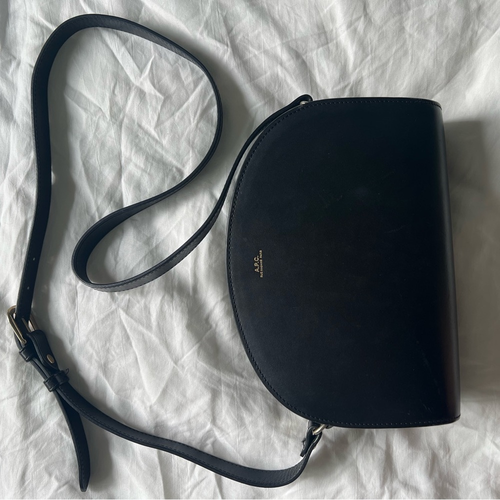 A.P.C. Black Demi Lune Crossbody Bag